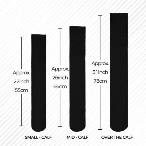 6-12 pares de calcetines deportivos de tubo para hombre sobre la pantorrilla talla grande y alta Foto 2 de 4