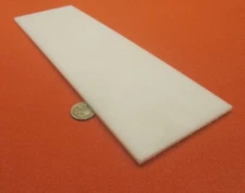 Hdpe White Bar 3/16" (.188") Thick x 3.75" Wide x 12" Long, 8 Pcs, 8 Ft Total