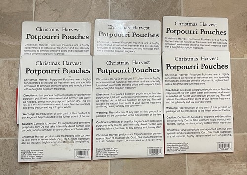 LOT OF 6 Vintage 1996 HOLIDAY BERRY Natures Harvest Potpourri Pouches 6 PK NOS - Picture 6 of 7
