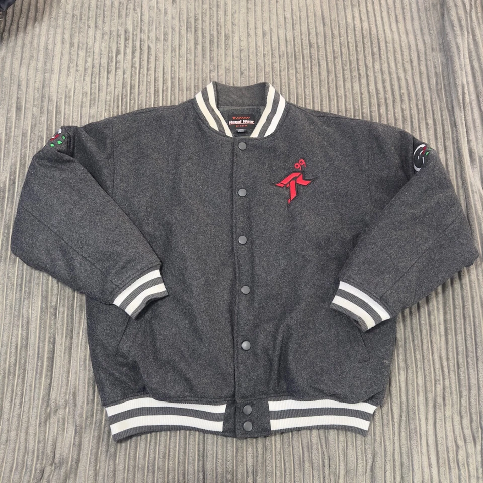 Chaqueta Redline 99 para Hombres 3XL Gris Mezcla de Lana Abrigo Universitario Frente a Presión Ropa de Calle Foto 2 de 4