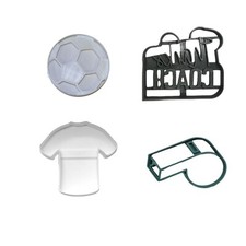 THANKS COACH SOCCER TEAM SET OF 4 COOKIE CUTTERS MADE IN USA PR1999