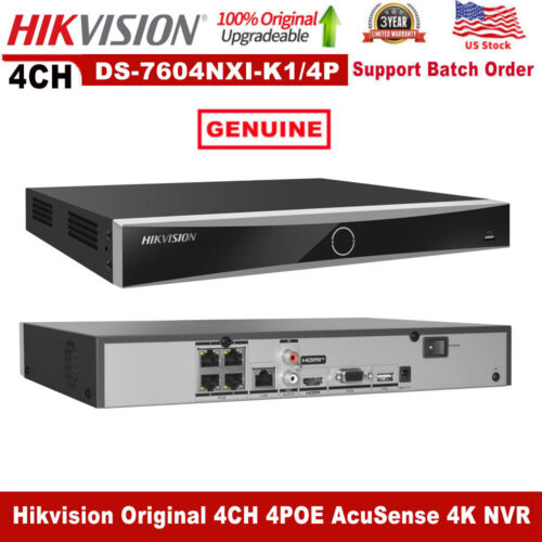 Hikvision 4Ch POE AI NVR DS-7604NXI-K1/4P 12MP 4K NVR 4 canali 4POE AcuSense US - Foto 13 di 16