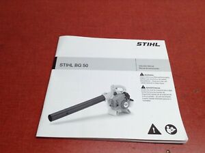 NEW GENUINE OEM STIHL BG 50 BLOWER OWNER'S MANUAL | eBay