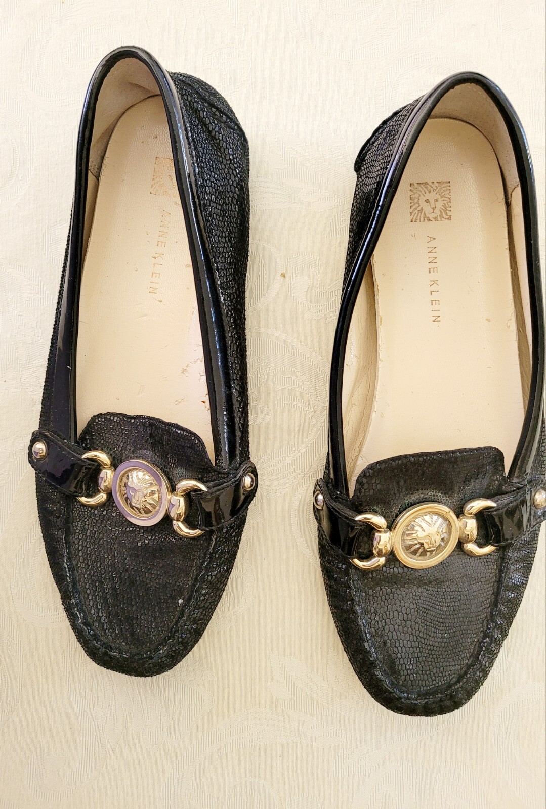 PANTOFOLA D’ORO Anne Klein Ciabatta Yaile Nera in pelle (taglia 7)