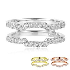 Anillo de boda potenciador de plata 925 para mujer anillo envolvente chaqueta para anillo de compromiso