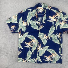 Paradise Found Herren Hawaiihemd – Star Orchid Navy, 100% Rayon, Made In Hawaii