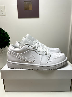 Size W 9.5 M 8 - Jordan 1 Low Triple White - AO9944-111 | eBay