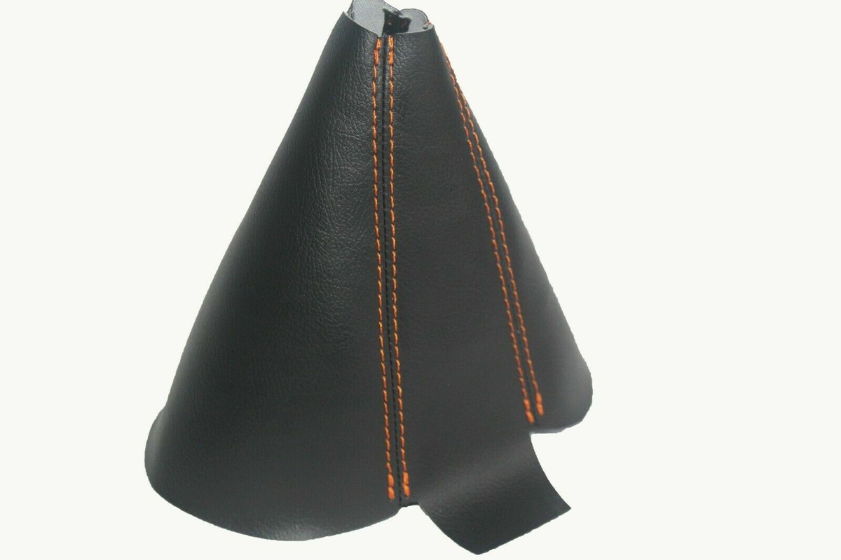 Black w/Orange Stitch Vinyl Emergency Brake Boot For 90-96