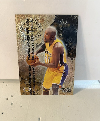1999 00 Glen Rice Topps Finest 24 Karat Touch Card # KT7 Lakers 12A