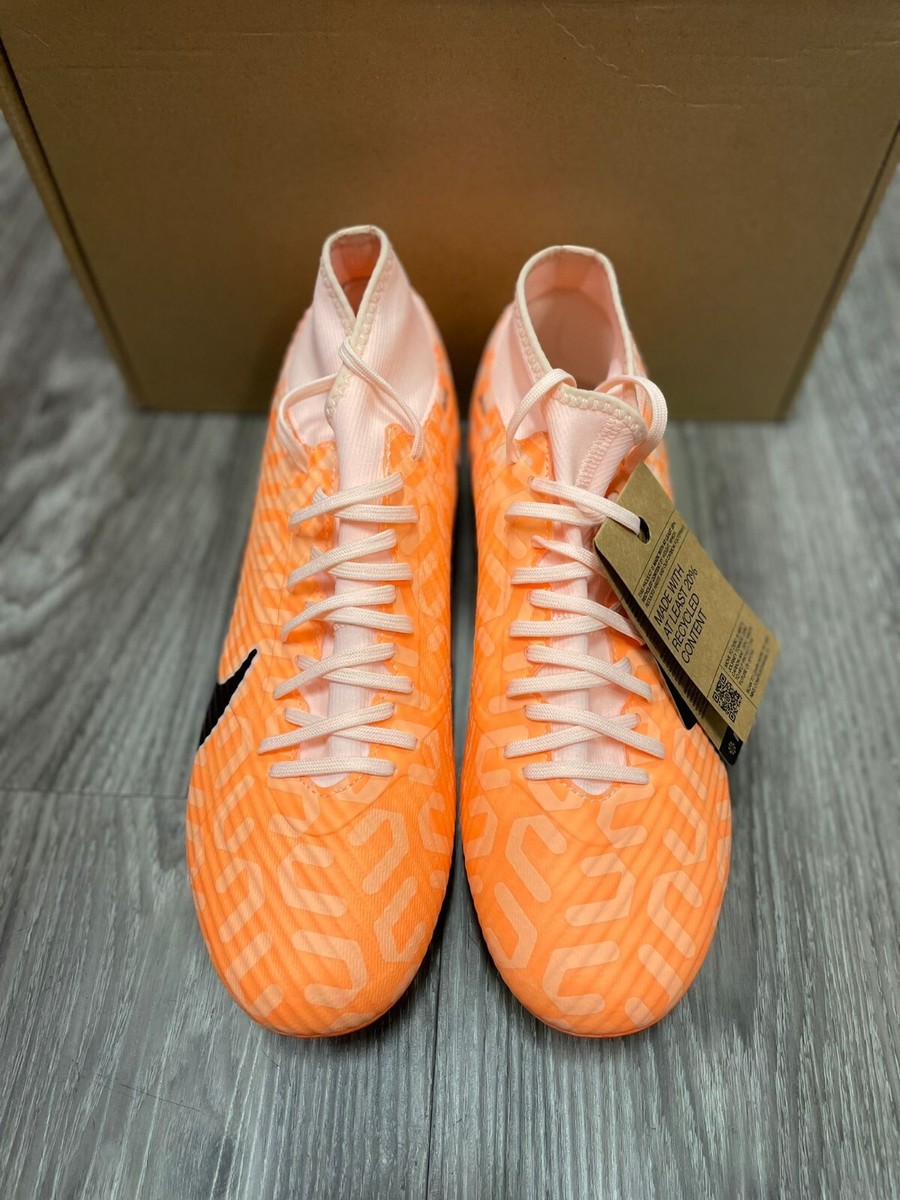 NIKE ZOOM SUPERFLY 9 ACADEMY FG GUAVA /ICE/BLK SOCCER CLEATS MENS