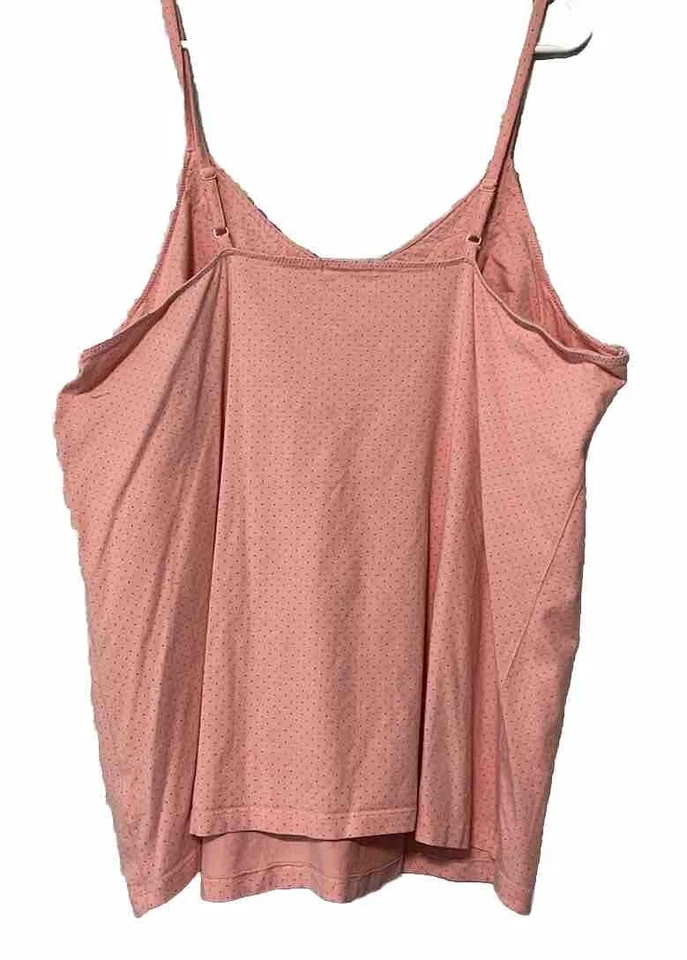 Camiseta sin mangas Maurices camisola rosa con lunares gris ribete de encaje para mujer talla grande 3 Foto 4 de 4