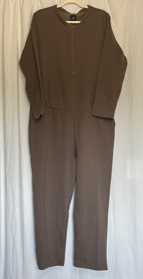 Gap maternity Fleece Sweatsuit Jumpsuit Brown Size Large NEW!