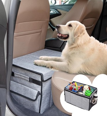 Back Seat Extender for Dogs up to 120LBS, Car Seat with Pocket, Portable Dog ...