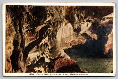 s21370 Curtain Hall Höhle der Winde Manitou Colorado USA Postkarte