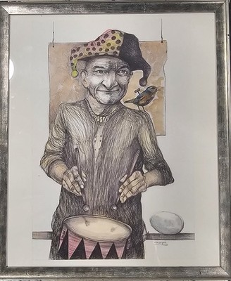 boligrafo ,acuarela on cardboard 18x12 in  cubanbeautifulart Eudaldo crespo