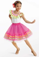 Dance Costume Encanto Weissman 11338 XL Child Pink Jazz Coco Hispanic