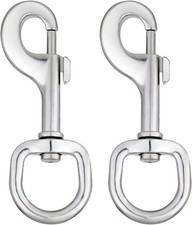 Swivel Snap Hooks Dog Leash Clip Clasp Large Heavy One Size, Silver