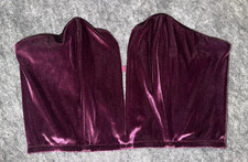 Victoria s Secret Dream Angels Velvet Bustier Corset Bra M Strapless