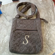 Thirty One Black Crossbody With S Initial Bag Purse Casual