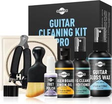 Guitar Cleaning Kit: Gloss Wax,Fret Polish,Fingerboard Lemon Oil,String Clean