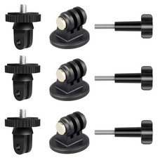 Action Camera Tripod Mount Adapter 1/4"-20 Conversion Large, Black