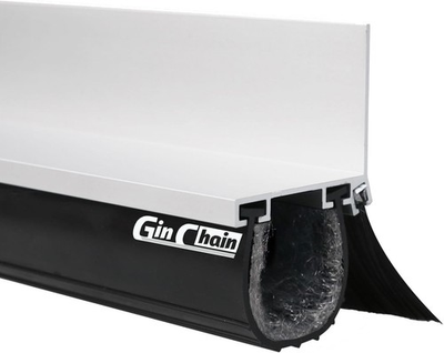#ad 16.5FT Garage Door Bottom Seal Kit w Aluminum Track Brush Weather Strip Gincha $123.78