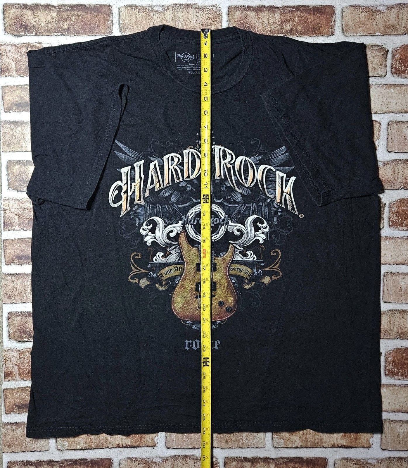 Vintage Y2K Hard Rock Cafe Malta Guitar Affliction Short Sleeve Shirt Black 2XL image 2
