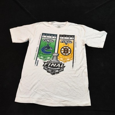 Reebok T-Shirt Erwachsene Medium Stanley Cup Finale NHL 2011 Hockey weiß...