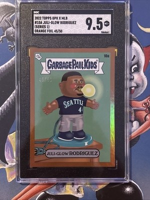 2022 Topps MLB x GPK Series 1 #10a Juli-glow Rodriguez Orange Foil 50 SGC 9.5
