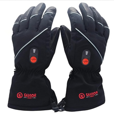 Heated Gloves for Men Women, Rechargeable Electric Heated Leather Skiing and ...