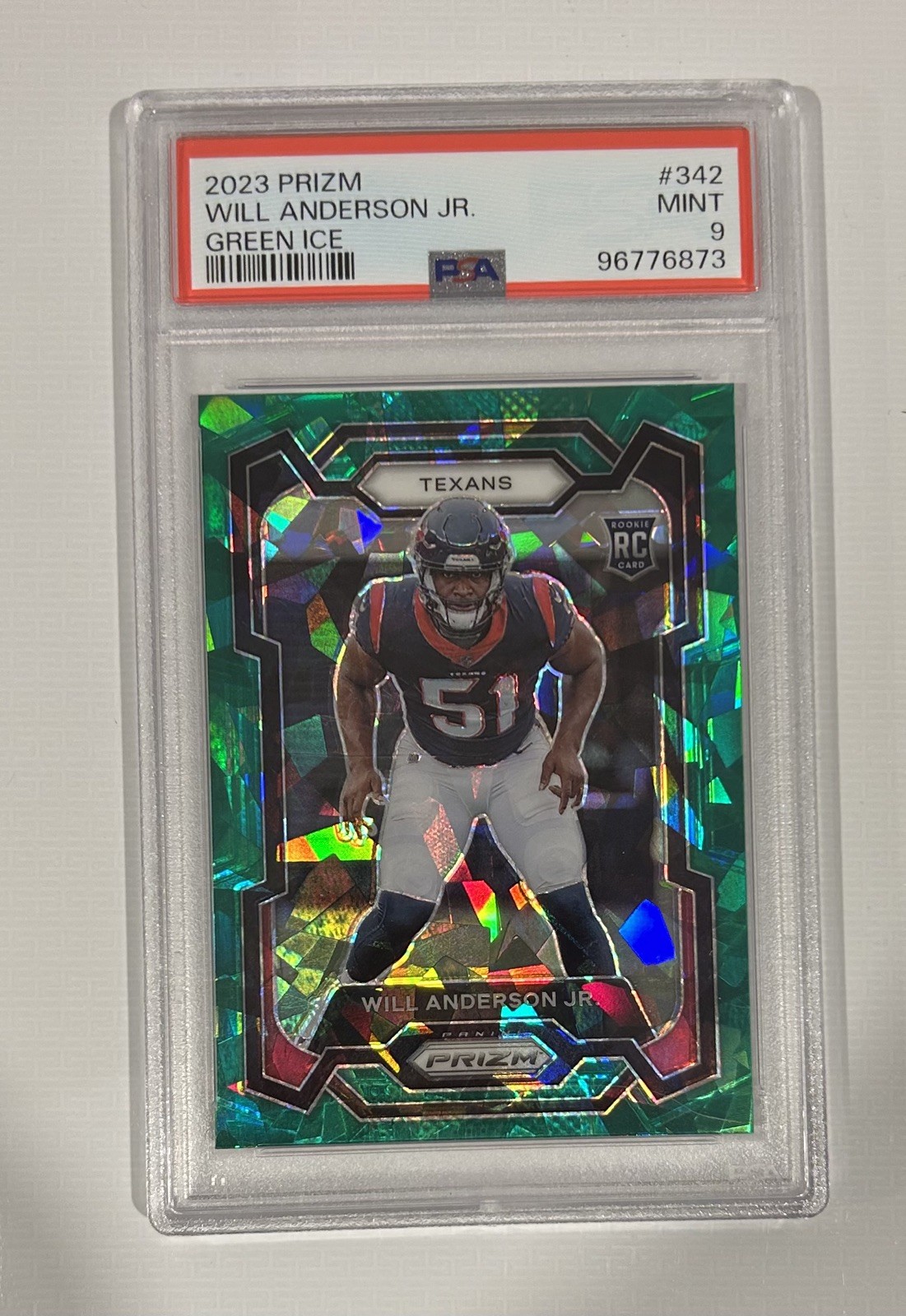 Will Anderson Jr Rookie Green Ice Prizm PSA 9 2023 Panini Prizm #342 RC Texans