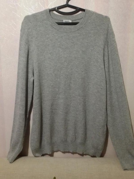 Men Filippa K Sweater Grey Cotton 40 /L / 48