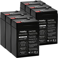 6V 5Ah Rechargeable Sealed Lead Acid Battery 6 Pack 