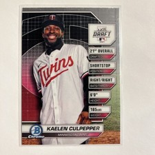2024 Bowman Chrome Draft Night Kaelen Culpepper Twins