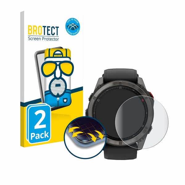 2X Fullscreen FüR Garmin Fenix 8 Pro Amoled (51 Mm) Matt Display Schutzfolie-image