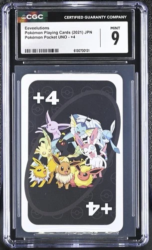 CGC 9 MINT Eeveelutions Pokemon Pocket UNO Card