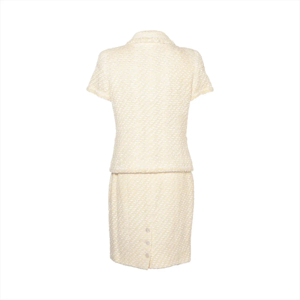 Chanel Bottone Coco 96C Cotone e Poliestere Setup 38 Donna Giallo PO6223V04528