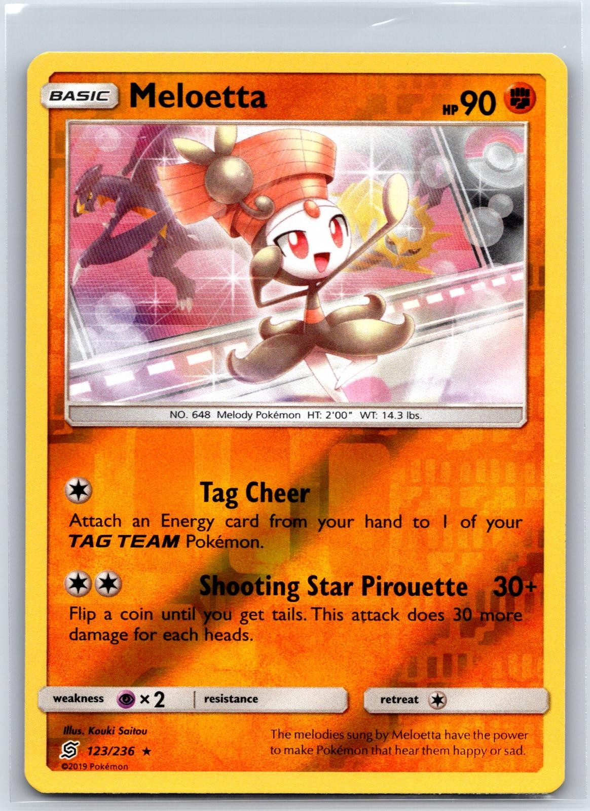Meloetta 123/236 Rare Unified Minds Pokemon Reverse Holo NM/M 529c-19