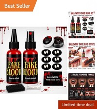Ultimate Halloween Fake Blood Kit: Spray, Dripping  Coagulated Blood Effects