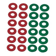 24PCS Battery Terminal Anti Corrosion Washers Fiber, 12 Red and 12 Green/Red