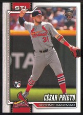 2026 Topps Cesar Prieto #95 Rookie Near Mint or Better