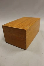 Vintage Wooden Index Card File Box - 10x9x6 - Used #2