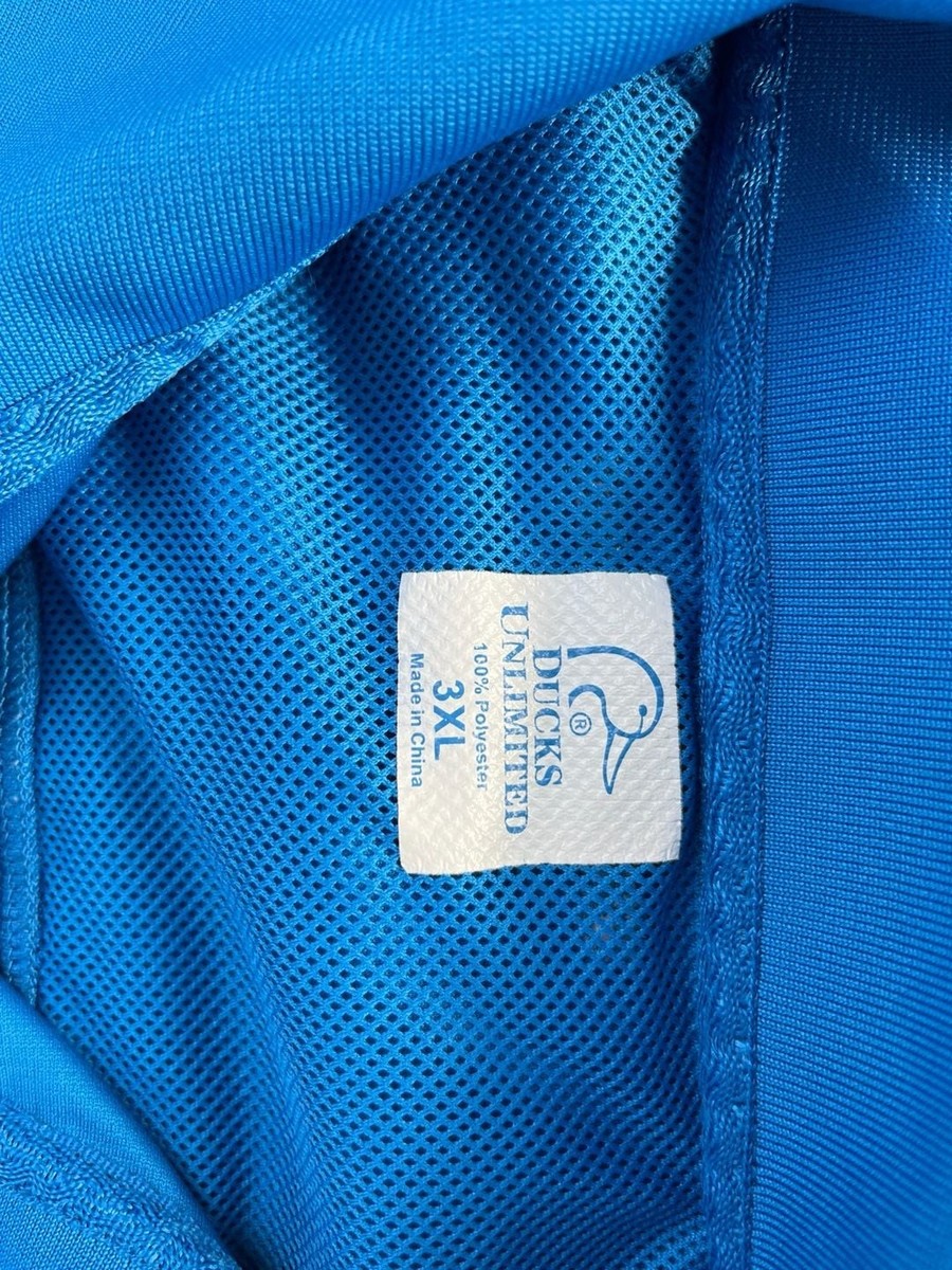 2 Ducks Unlimited 75th Anniversary Performance Polo Shirt Blue 3XL View 4