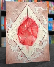 Wizarding Trunk Harry Potter Sorcerer Philosopher's Stone Watercolor 5x7" Print