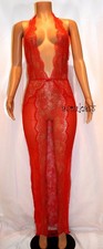 NWT 398 Victoria's Secret Designer Collection Lace  Silk Slip gown sz M red