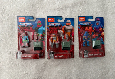 MEGA CONSTRUX MASTERS OF THE UNIVERSE MOTU (MAN-E-FACES, ROBOTO, TRAP JAW)