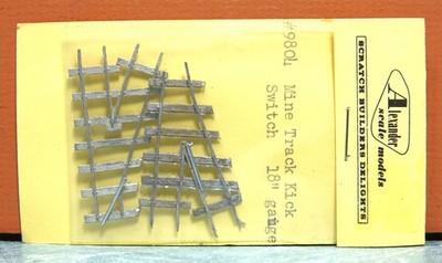 1/87 ALEXANDER SCALE MODELS MINE TRACK KICK SWITCH 18'' GAUGE # 9804