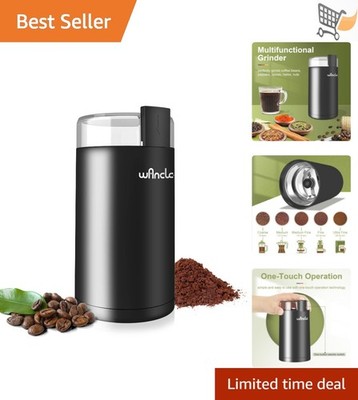 Electric Coffee Spice Grinder 60g One Touch Fast Fresh Brew Black