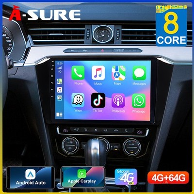 10.1'' Android 15 Autoradio Navi Wireless Carplay 8-Core 4+64GB für VW Passat B8