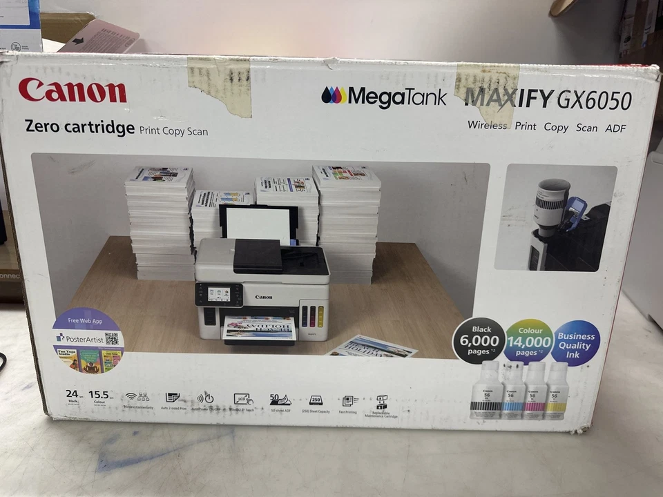 Canon Maxify GX6050 Inkjet Multifunction Printer - Grey/Black - Image 3 of 4